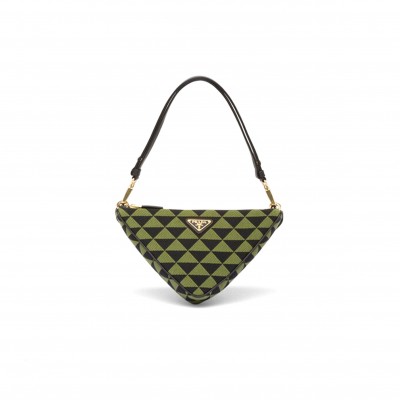 PRADA TRIANGOLO JACQUARD SYMBOLE TRIANGLE BAG 1BC543 (27*14*6.5cm) 
